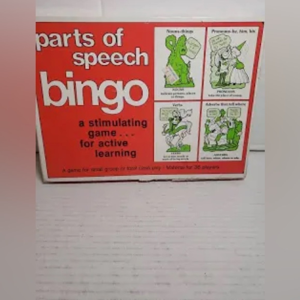 Vintage Parts of Speech Bingo Game by Trend Enterprises (T-240)